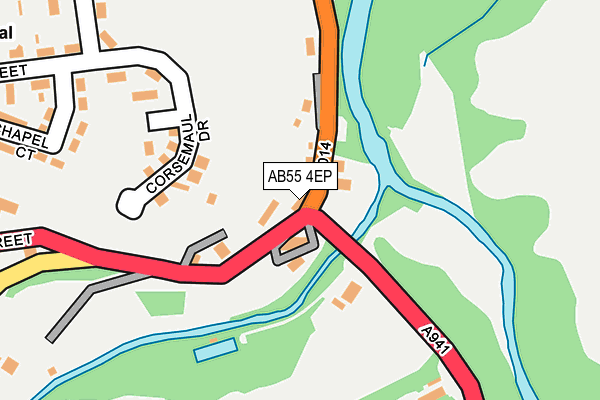 AB55 4EP map - OS OpenMap – Local (Ordnance Survey)