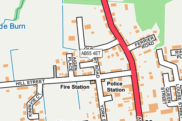 AB55 4ET map - OS OpenMap – Local (Ordnance Survey)