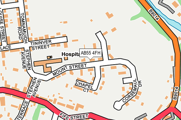 AB55 4FH map - OS OpenMap – Local (Ordnance Survey)
