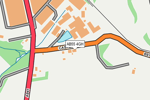 AB55 4GH map - OS OpenMap – Local (Ordnance Survey)