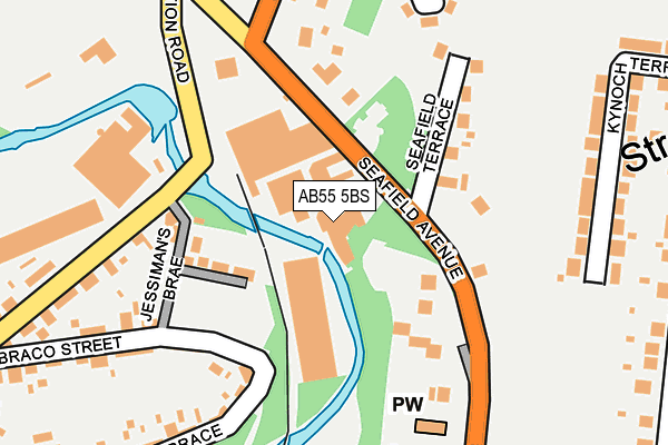 AB55 5BS map - OS OpenMap – Local (Ordnance Survey)