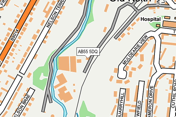 AB55 5DQ map - OS OpenMap – Local (Ordnance Survey)