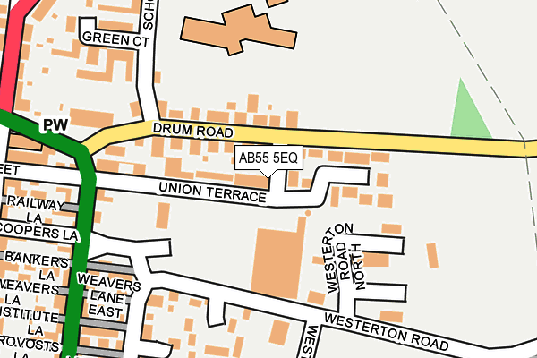 AB55 5EQ map - OS OpenMap – Local (Ordnance Survey)