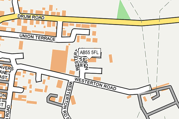 AB55 5FL map - OS OpenMap – Local (Ordnance Survey)