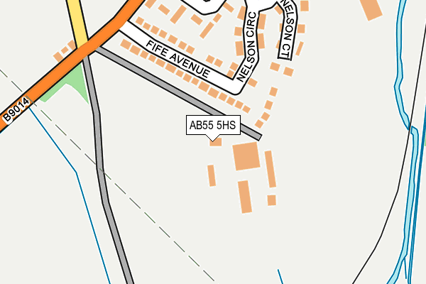 AB55 5HS map - OS OpenMap – Local (Ordnance Survey)