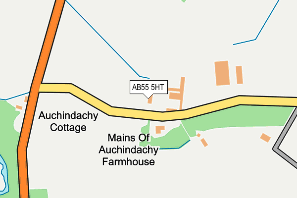 AB55 5HT map - OS OpenMap – Local (Ordnance Survey)