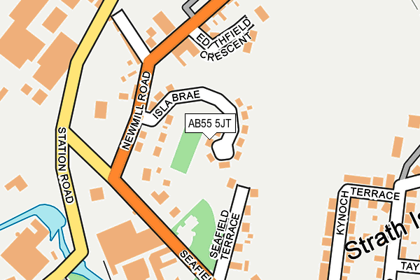 AB55 5JT map - OS OpenMap – Local (Ordnance Survey)