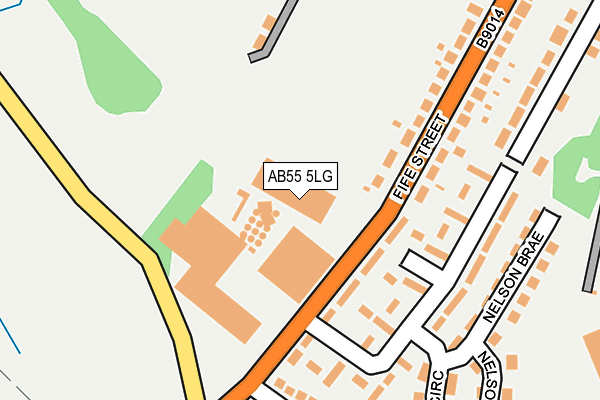 AB55 5LG map - OS OpenMap – Local (Ordnance Survey)