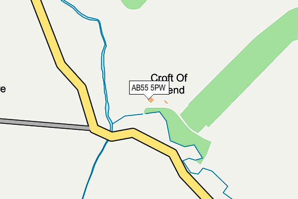 AB55 5PW map - OS OpenMap – Local (Ordnance Survey)