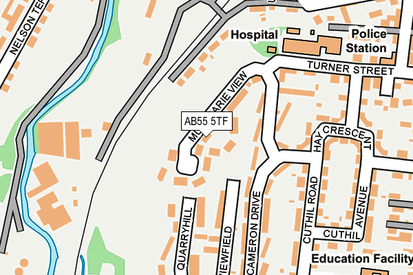 AB55 5TF map - OS OpenMap – Local (Ordnance Survey)
