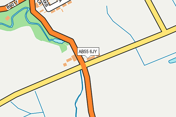 AB55 6JY map - OS OpenMap – Local (Ordnance Survey)