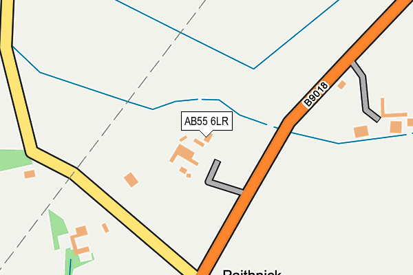 AB55 6LR map - OS OpenMap – Local (Ordnance Survey)