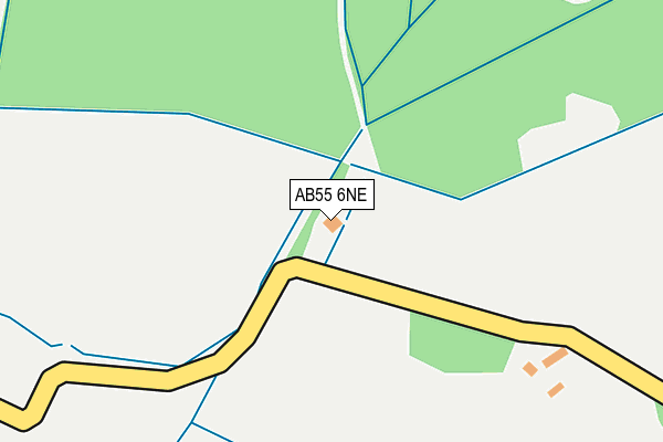 AB55 6NE map - OS OpenMap – Local (Ordnance Survey)
