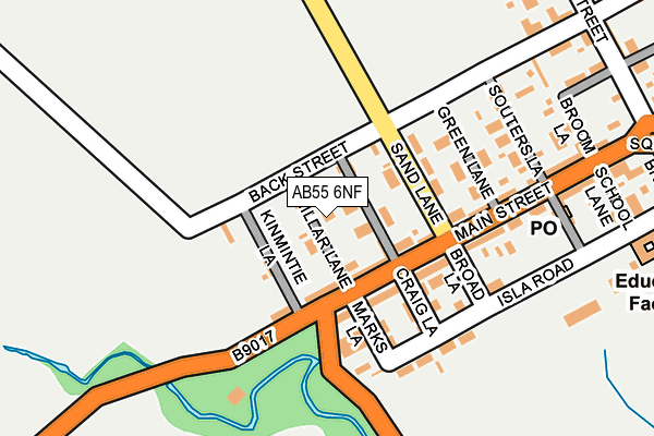 AB55 6NF map - OS OpenMap – Local (Ordnance Survey)