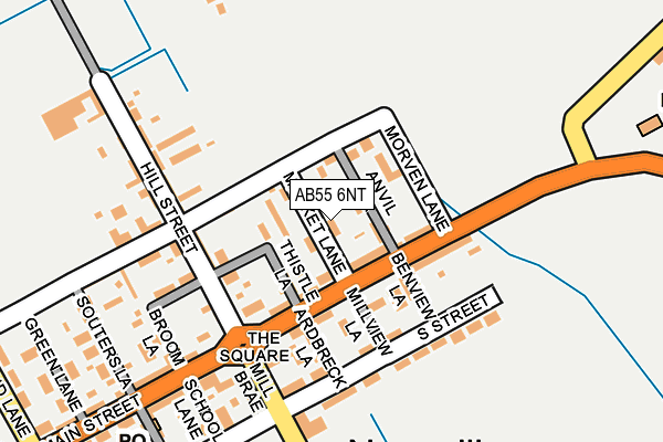 AB55 6NT map - OS OpenMap – Local (Ordnance Survey)