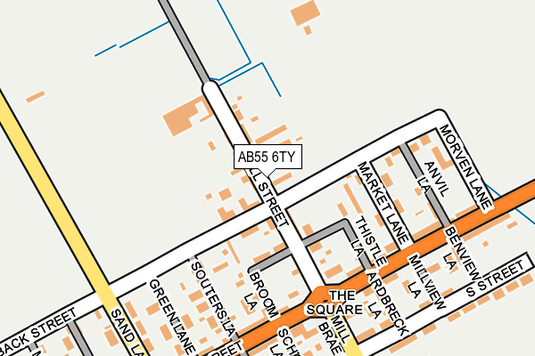 AB55 6TY map - OS OpenMap – Local (Ordnance Survey)