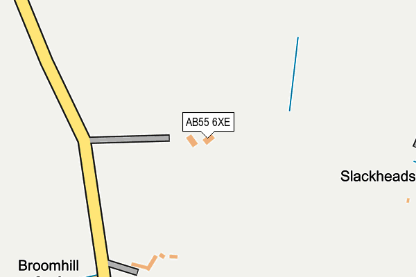 AB55 6XE map - OS OpenMap – Local (Ordnance Survey)