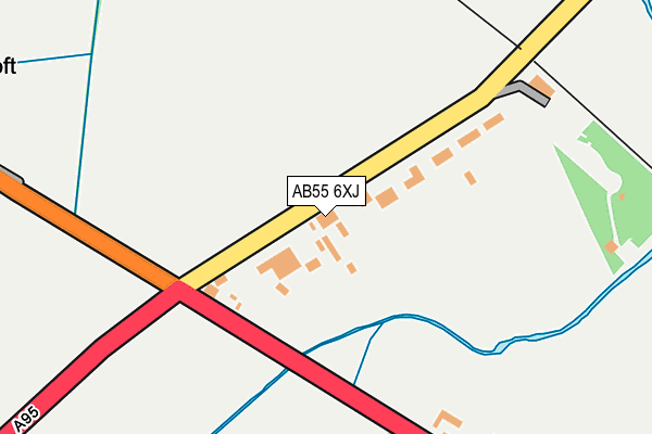AB55 6XJ map - OS OpenMap – Local (Ordnance Survey)