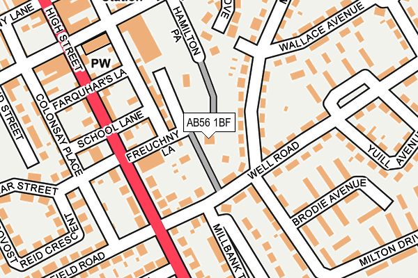 AB56 1BF map - OS OpenMap – Local (Ordnance Survey)