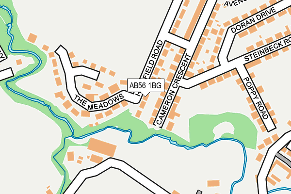 AB56 1BG map - OS OpenMap – Local (Ordnance Survey)