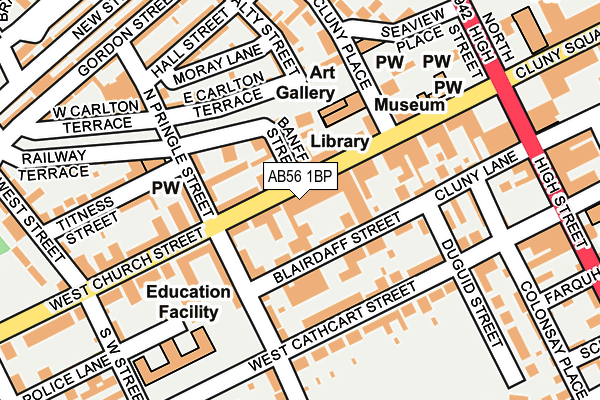 AB56 1BP map - OS OpenMap – Local (Ordnance Survey)