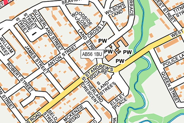 AB56 1BU map - OS OpenMap – Local (Ordnance Survey)