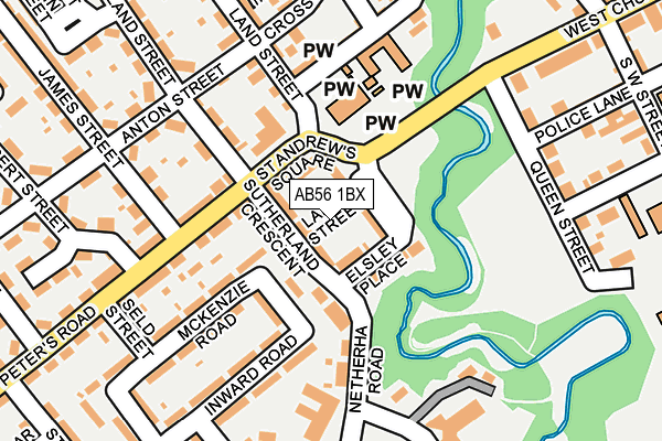 AB56 1BX map - OS OpenMap – Local (Ordnance Survey)