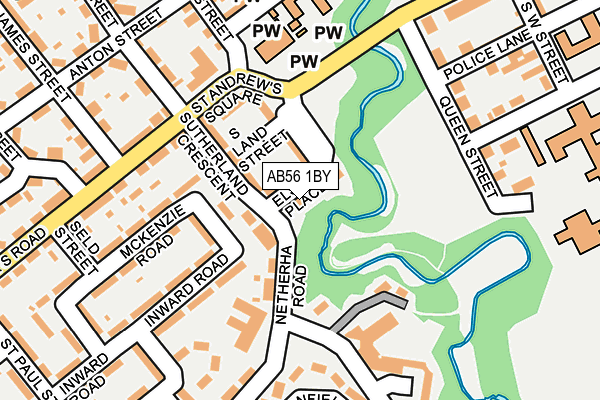 AB56 1BY map - OS OpenMap – Local (Ordnance Survey)