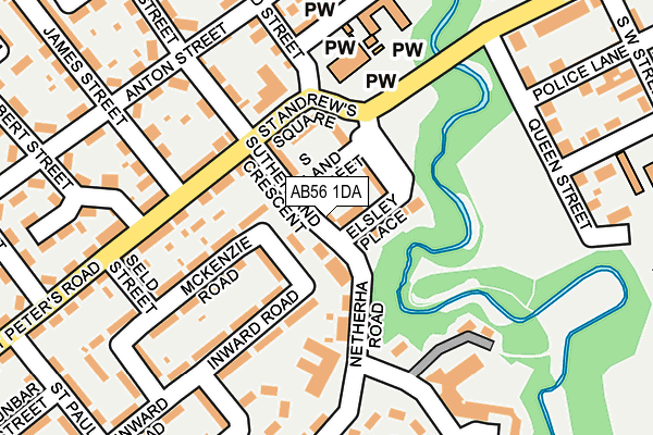 AB56 1DA map - OS OpenMap – Local (Ordnance Survey)