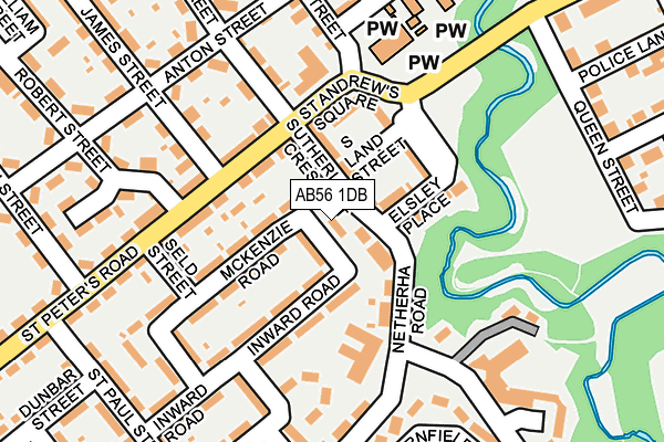 AB56 1DB map - OS OpenMap – Local (Ordnance Survey)
