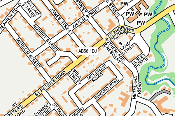 AB56 1DJ map - OS OpenMap – Local (Ordnance Survey)