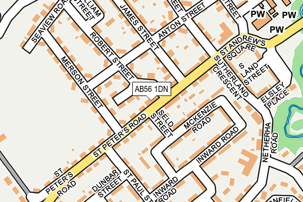 AB56 1DN map - OS OpenMap – Local (Ordnance Survey)