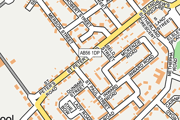 AB56 1DP map - OS OpenMap – Local (Ordnance Survey)