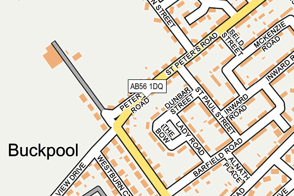 AB56 1DQ map - OS OpenMap – Local (Ordnance Survey)