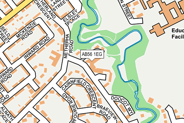 AB56 1EG map - OS OpenMap – Local (Ordnance Survey)
