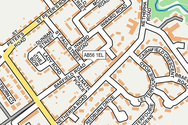 AB56 1EL map - OS OpenMap – Local (Ordnance Survey)