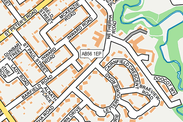 AB56 1EP map - OS OpenMap – Local (Ordnance Survey)