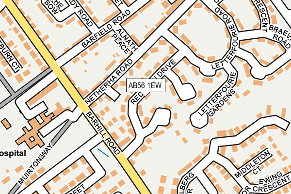 AB56 1EW map - OS OpenMap – Local (Ordnance Survey)