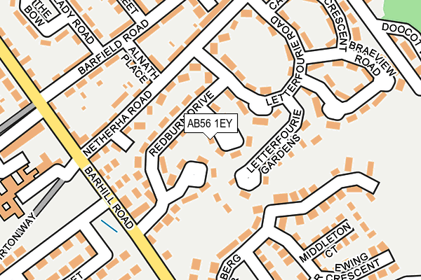 AB56 1EY map - OS OpenMap – Local (Ordnance Survey)