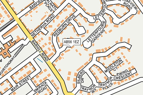 AB56 1EZ map - OS OpenMap – Local (Ordnance Survey)