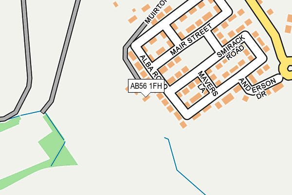 AB56 1FH map - OS OpenMap – Local (Ordnance Survey)