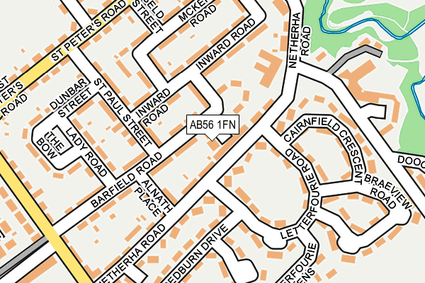 AB56 1FN map - OS OpenMap – Local (Ordnance Survey)