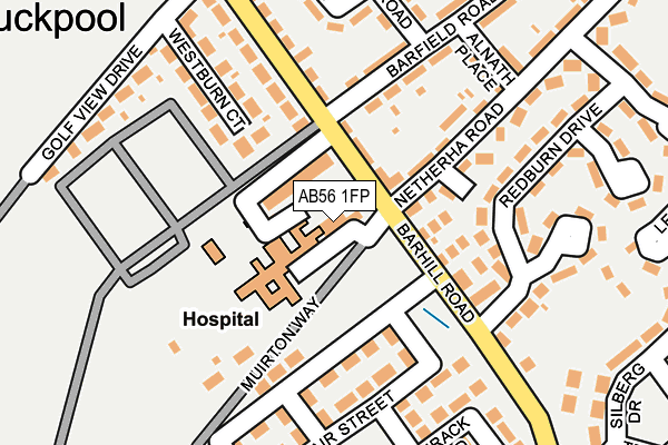 AB56 1FP map - OS OpenMap – Local (Ordnance Survey)