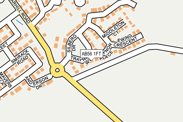 AB56 1FT map - OS OpenMap – Local (Ordnance Survey)