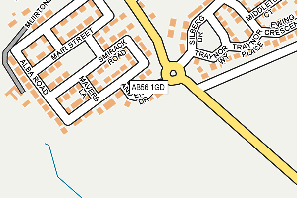 AB56 1GD map - OS OpenMap – Local (Ordnance Survey)