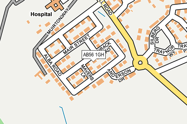 AB56 1GH map - OS OpenMap – Local (Ordnance Survey)