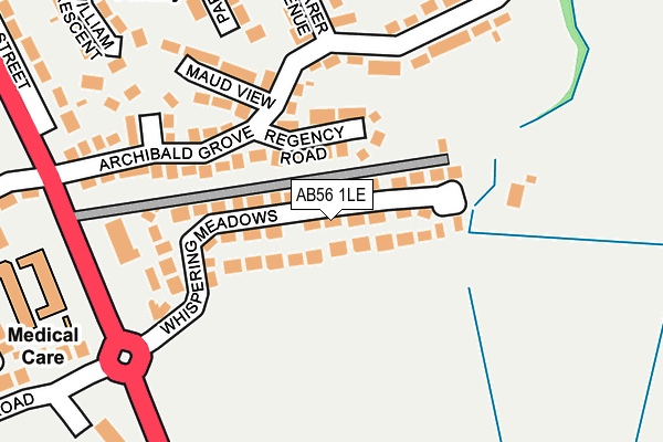 AB56 1LE map - OS OpenMap – Local (Ordnance Survey)