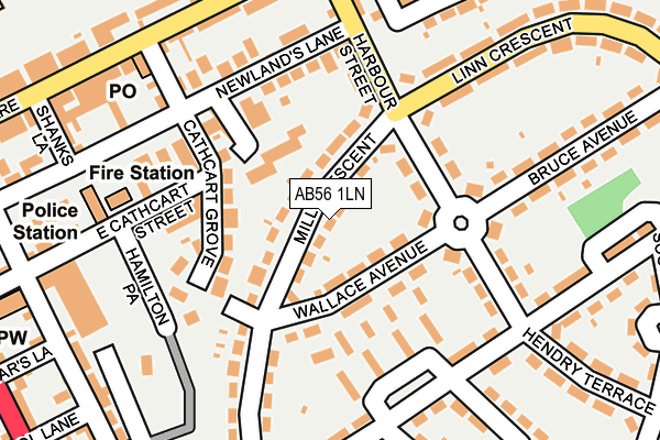AB56 1LN map - OS OpenMap – Local (Ordnance Survey)
