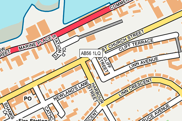 AB56 1LQ map - OS OpenMap – Local (Ordnance Survey)