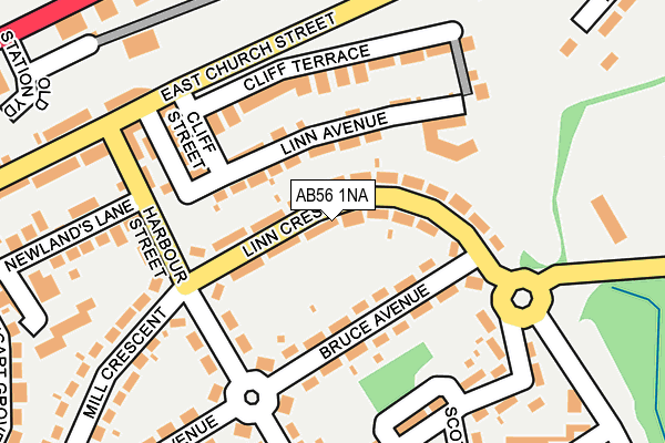 AB56 1NA map - OS OpenMap – Local (Ordnance Survey)